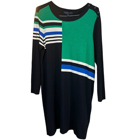 Tommy Hilfiger Knit Colorblock Hotel California Stripe Sweater Dress Size 0X NWT - Picture 2 of 7